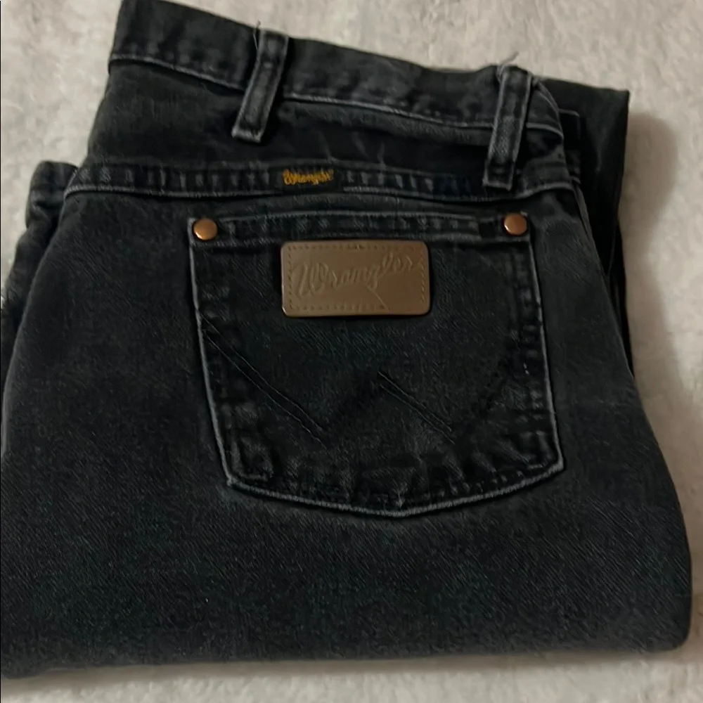 Men’s Wrangler Black Bootcut Jeans Classic‎ Style